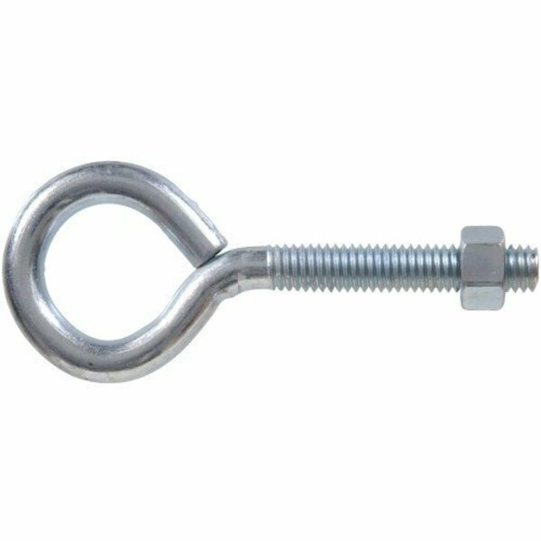 Hillman Hardware Essentials Eye Bolt w/ Nut, #10-24 Thread, Coarse Thread, 0.3125 in ID x 0.6875 in OD Dia Eye 320700